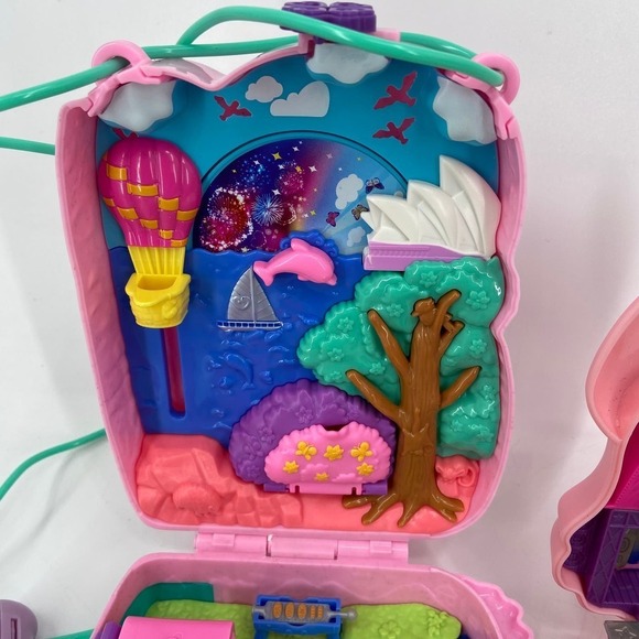 Polly Pocket Lot Koala Adventures Purse and Llama Music Party Compact Toys - Picture 4 of 10